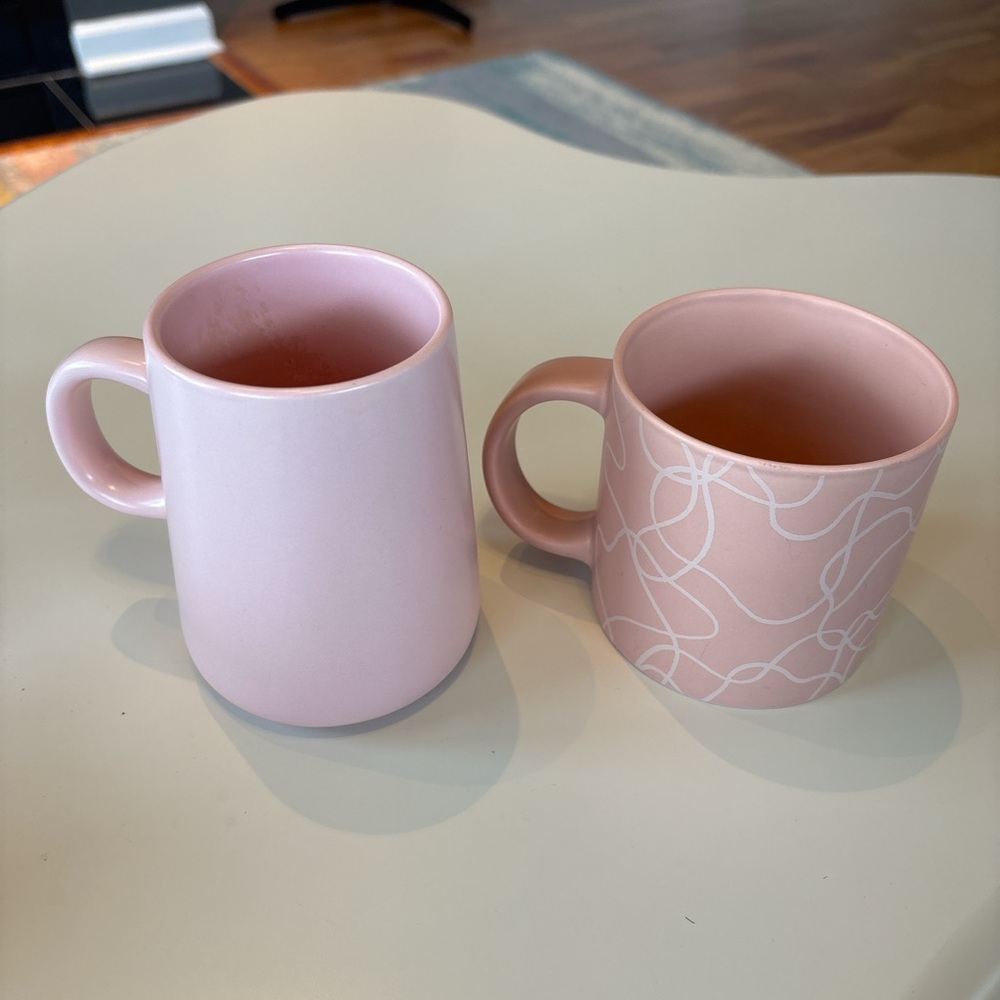 ✨BUNDLE✨ Whitney Kerney Pink Ceramic Mug and Unbranded pink mug SET